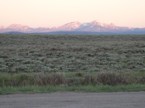 GDMBR: Dawn comes to the Lima Reservoir Wildlife Refuge and Wetland Wild Camp.